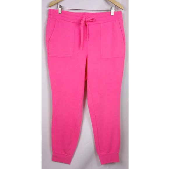 Torrid Classic Fit Jogger Super Soft Fleece Mid-Rise Pant in Bright Neon Pink - Picture 5 of 7